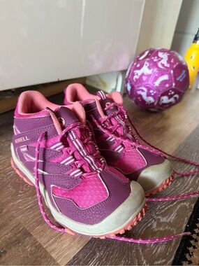 Merrell Kids Pink and Magenta Trail Boots size 13